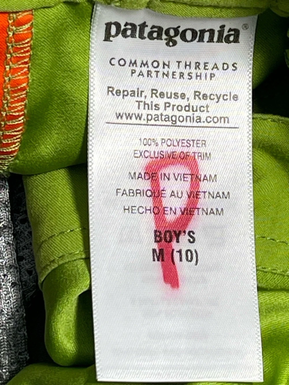 Patagonia board shorts boys medium
